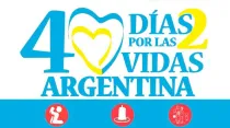 Logo de la campaña  “40 días Argentina reza por las dos vidas”