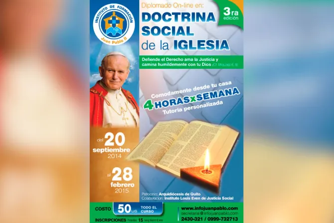 Ecuador: Organizan diplomado online sobre Doctrina Social de la Iglesia