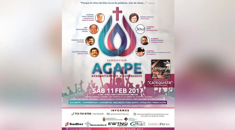 Afiche Symposium Agape / Foto: Oficina de Evangelización y Catequesis de la Arquidiócesis de Galveston-Houston