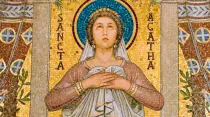 Icono de Santa Águeda en la Basílica de Santa Cecilia en Trastevere. Crédito: Dominio Público