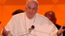 El Papa Francisco durante el Festival de las Familias en Filadelfia (Estados Unidos) / Foto: Captura de video