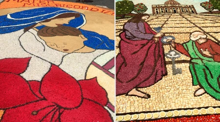 Impresionantes alfombras florales adornan el Vaticano por San Pedro y San Pablo [FOTOS]