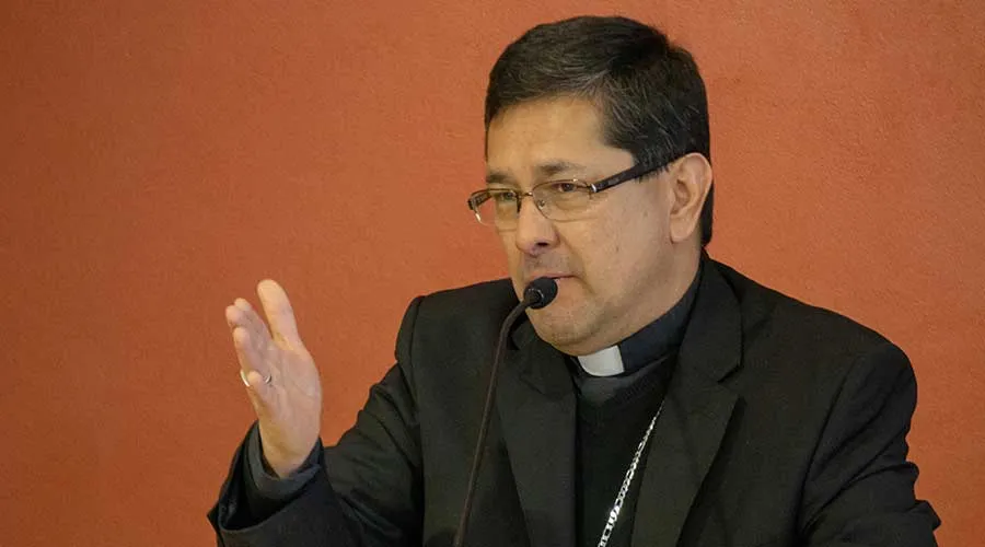 Mons. Alfonso Miranda, secretario general de la Conferencia del Episcopado Mexicano, en diálogo con la prensa el 15 de noviembre. Foto: David Ramos / ACI Prensa.
