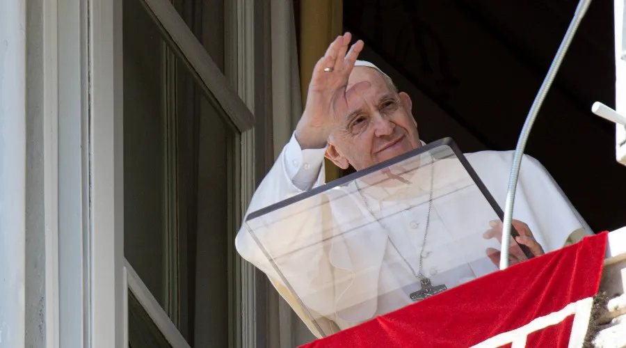 El Papa en el Ángelus del 13 de marzo. Crédito: Vatican Media