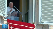 El Papa Francisco durante el rezo del u00c1ngelus. Foto: Captura de Youtube