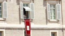 El Papa Francisco durante el u00c1ngelus. Foto: Daniel Ibu00e1u00f1ez / ACI Prensa