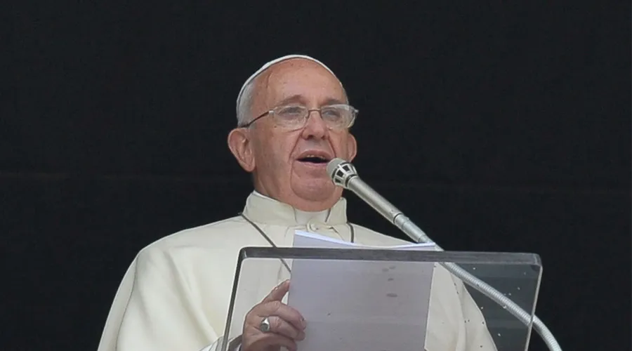 Papa Francisco en el Ángelus / Crédito: © Vatican Media/ACI Prensa. Todos los derechos reservados.