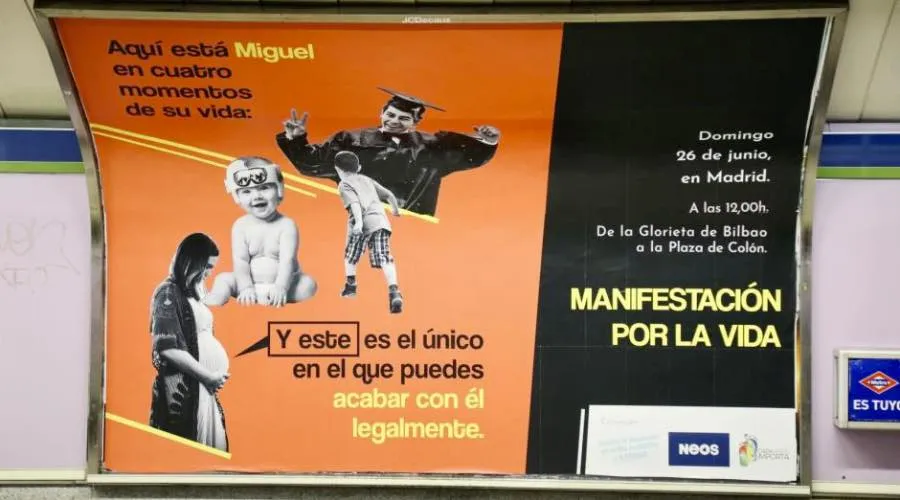Anuncio de la Asociación Católica de Propagandistas en el metro de Madrid. Crédito: ACdP.