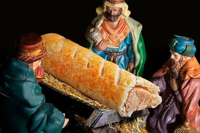 Polémica por empresa que reemplazó al Niño Jesús por un sándwich en anuncio
