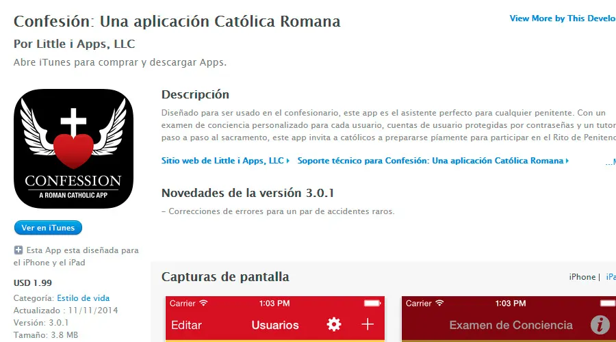 Captura de sitio web de App Store.