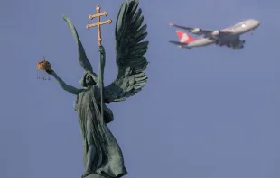Arcángel San Gabriel en el Monumento a los Héroes de Budapest. Foto: Daniel Ibáñez / ACI Prensa 