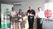 El Arzobispado de Piura dona miles de medicamentos para las personas más vulnerables contagiadas de dengue. Crédito: Arzobispado de Piura