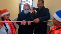 El Arzobispo de Bogotá, Mons. Luis  José Rueda Aparicio, inaugura la Casa de la Esperanza. Crédito: Eduardo Berdejo (ACI)