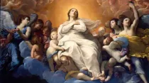 Parte de la pintura de la Asunción de la Virgen María realizada por Guido Reni. Crédito de la foto: IMic70 (CC BY-SA 4.0)