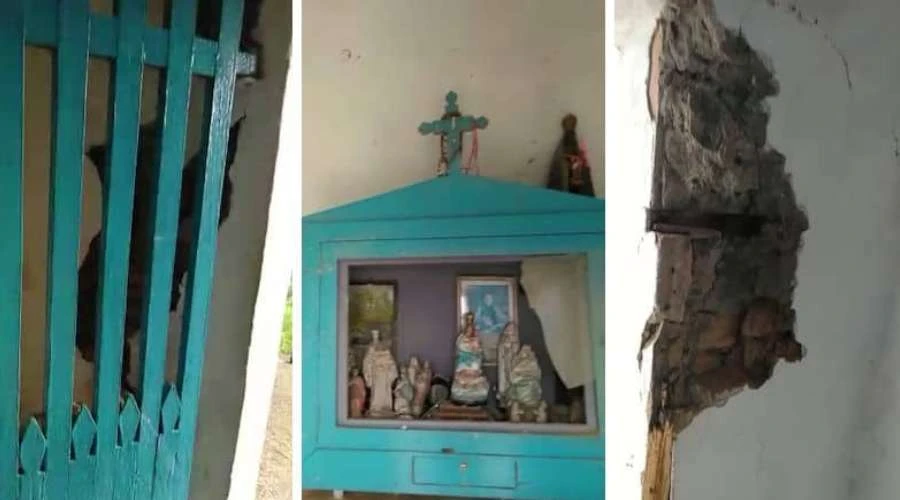 Daños causados a la capilla de Nossa Senhora de Mont’Serrat en Aracruz (Brasil). Créditos: Parroquia de São João Batista?w=200&h=150