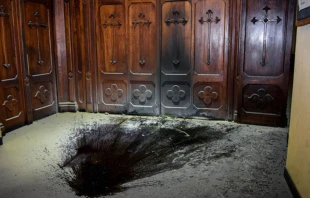 Atentado Iglesia Gratitud Nacional / Foto: Comunicaciones Arzobispado de Santiago 