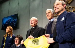 Presentación de Athletica Vaticana. Foto: Daniel Ibáñez / ACI Prensa 