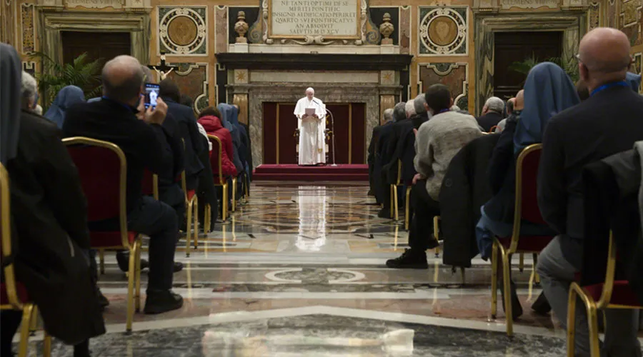 El Papa durante la audiencia en el Vaticano. Foto: Vatican Media