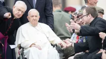 Imagen referencial del Papa Francisco en la Audiencia General. Crédito: Daniel Ibáñez/ACI Prensa