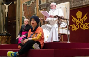 Audiencia del Papa Francisco con la Fundación Italiana para el Autismo. Crédito: Vatican Media 