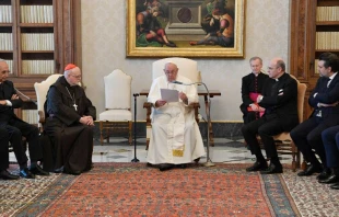 Audiencia del Papa Francisco con Instituto Europeo de Estudios Internacionales de Salamanca. Cru00e9dito: Vatican Media 