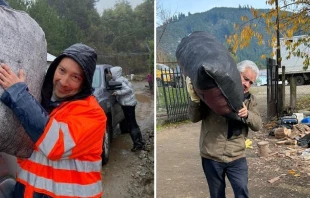 Miembros de la comunidad de Linares colaboran en la reconstrucciu00f3n de la zona afectada. Cru00e9dito: Conferencia Episcopal de Chile 