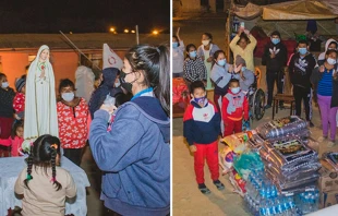 La imagen de la Virgen de Fu00e1tima y los vu00edveres para los damnificados en Sullana. Cru00e9dito: Arzobispado de Piura 