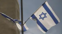 Banderas de Israel en Tierra Santa. Crédito: Eduardo Berdejo / ACI