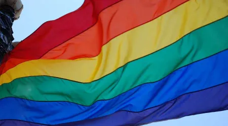 Jesuitas mexicanos celebran “día contra la homofobia” con bandera gay junto a la cruz
