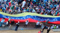 Bandera de Venezuela. Foto: Jonah McKeown / ACI Prensa.