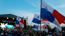 Banderas de Panamá en la JMJ Cracovia 2016 / Foto: Facebook JMJ Panamá