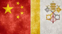 Banderas de China y el Vaticano. Crédito: Flickr Nicolas Raymond (CC BY 2.0)