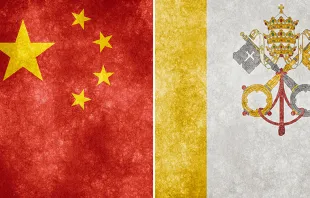 Fragmentos de banderas de China y el Vaticano. Foto: Flickr Nicolas Raymond (CC BY 2.0) 