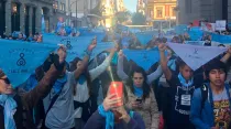 Banderazo por la vida en Congreso de Argentina/ Foto: Unidad Provida