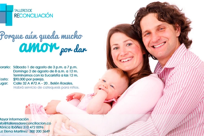 Ofrecen en Colombia talleres de reconciliación y fortalecimiento de parejas