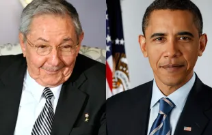 BarackObama (Foto Flickr Ethan Bloch (CC-BY-2.0)) / Raúl Castro (Foto Wikipedia Government Of The Russian Federation (CC-BY-3.0)) 