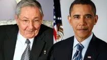 BarackObama (Foto Flickr Ethan Bloch (CC-BY-2.0)) / Raúl Castro (Foto Wikipedia Government Of The Russian Federation (CC-BY-3.0))