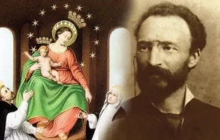 Nuestra Señora del Rosario / Beato Bartolo Longo. Imágenes: Wikipedia / Dominio Público. 