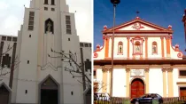 Fachadas iglesia vandalizadas en Bolivia: Basílica María Auxiliadora, La Paz / Parroquia Divina Providencia, Cochabamba