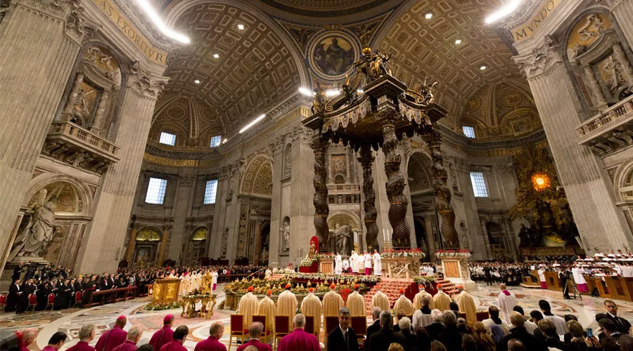 Basílica de San Pedro del Vaticano durante la celebración. Foto: Daniel Ibáñez / ACI Prensa?w=200&h=150