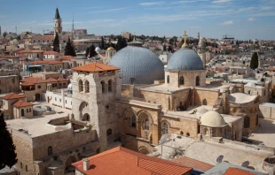 Basu00edlica del Santo Sepulcro en Jerusalu00e9n. Cru00e9dito: Custodia Franciscana de Tierra Santa 