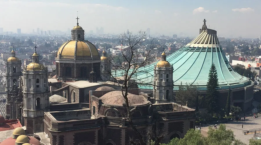 Vista de la antigua y la nueva Basílica de Guadalupe y parte de la Ciudad de México desde el cerro del Tepeyac. Foto: David Ramos / ACI Prensa.?w=200&h=150