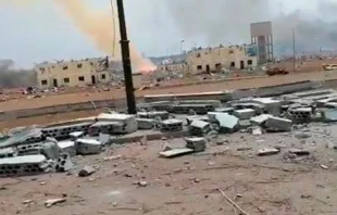 Asu00ed quedu00f3 la zona de la explosiu00f3n en Bata. Cru00e9dito: Agencia Fides 