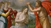 El Bautismo de Cristo. Pintura de Juan Fernández de Navarrete / dominio público