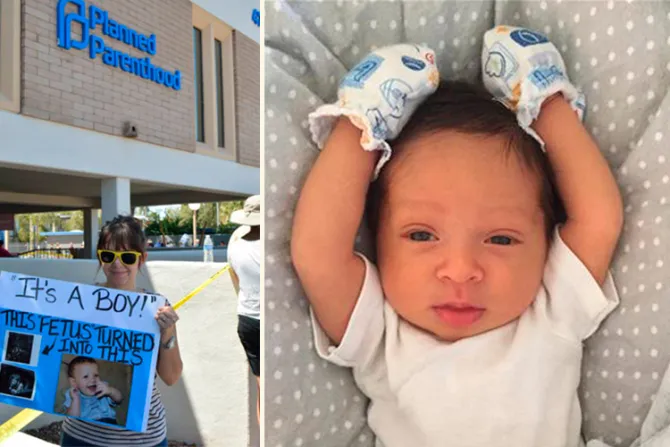 Este bebé se salvó de morir en un aborto gracias a mensajes pro vida en Facebook