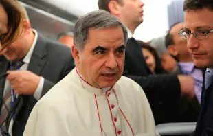 El Cardenal Becciu en una imagen de archivo. Foto: ACI Prensa 