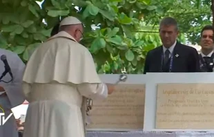 Bendiciu00f3n Papa Francisco Obra Talitha Qum / Foto: Captura Youtube CTV 