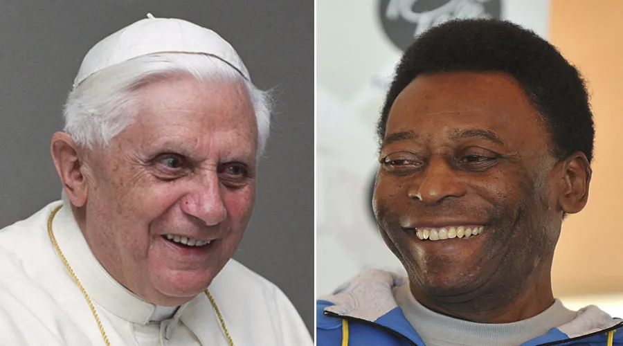 Así fue el encuentro de Benedicto XVI con Pelé