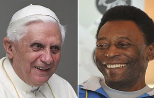 Benedicto XVI. Cru00e9dito: Vatican Media / Pelu00e9. Cru00e9dito: Marcello Casal Jr./ABr (CC BY 3.0 BR) 