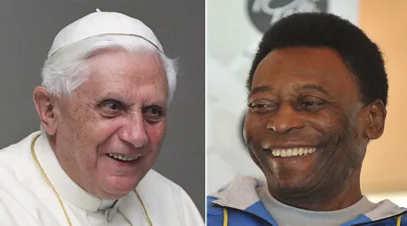 Así fue el encuentro de Benedicto XVI con Pelé